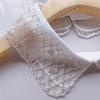 Fashionable Organza Embroidered Beaded False Collar Detachable Blouse Faux Half Shirt Collar Decorative Necklace Choker