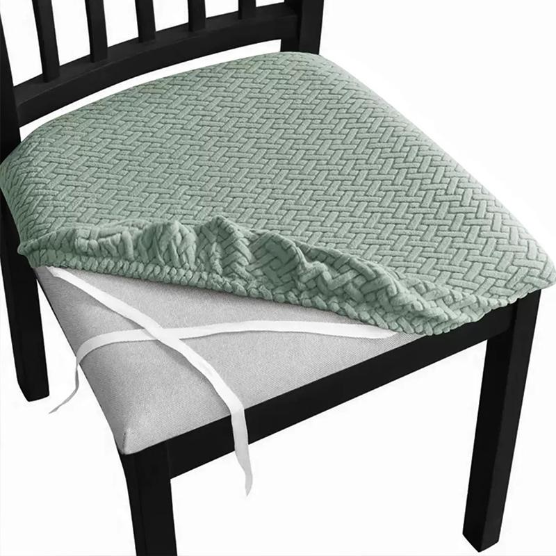Чехол на сиденье стула Универсальный размер Для гостиной Пылезащитный Эластичный Спандекс Для обеденного стула Чехол-подушка 1Pc
