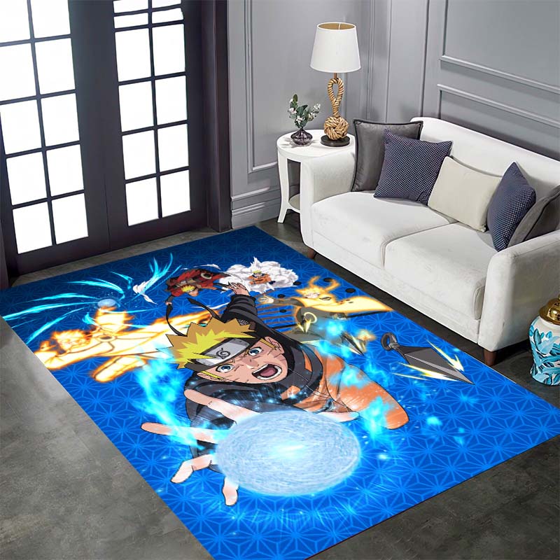 A beautifully designed rug featuring members of the Akatsuki organization from Naruto, suitable for use as a non-slip mat in 003