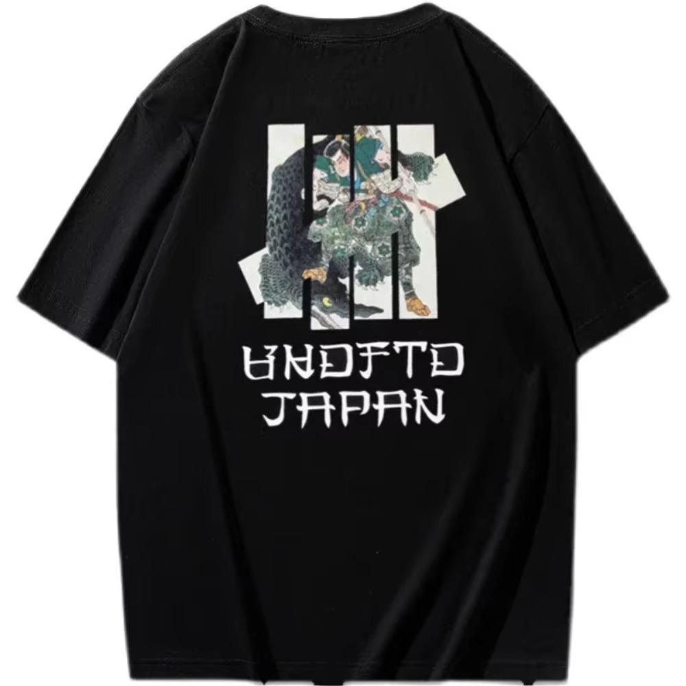 Fashion Trend  Crocodile Warrior Anime Fun Printed Tee Short Sleeve 100% Cotton Men T Shirt Casual Loose Oversized Y2k Tops