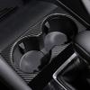 For Mazda 3 Axela  Car Central Console Water Cup Cover Sticker Trim    ABS Plastic Carbon Fiber Style