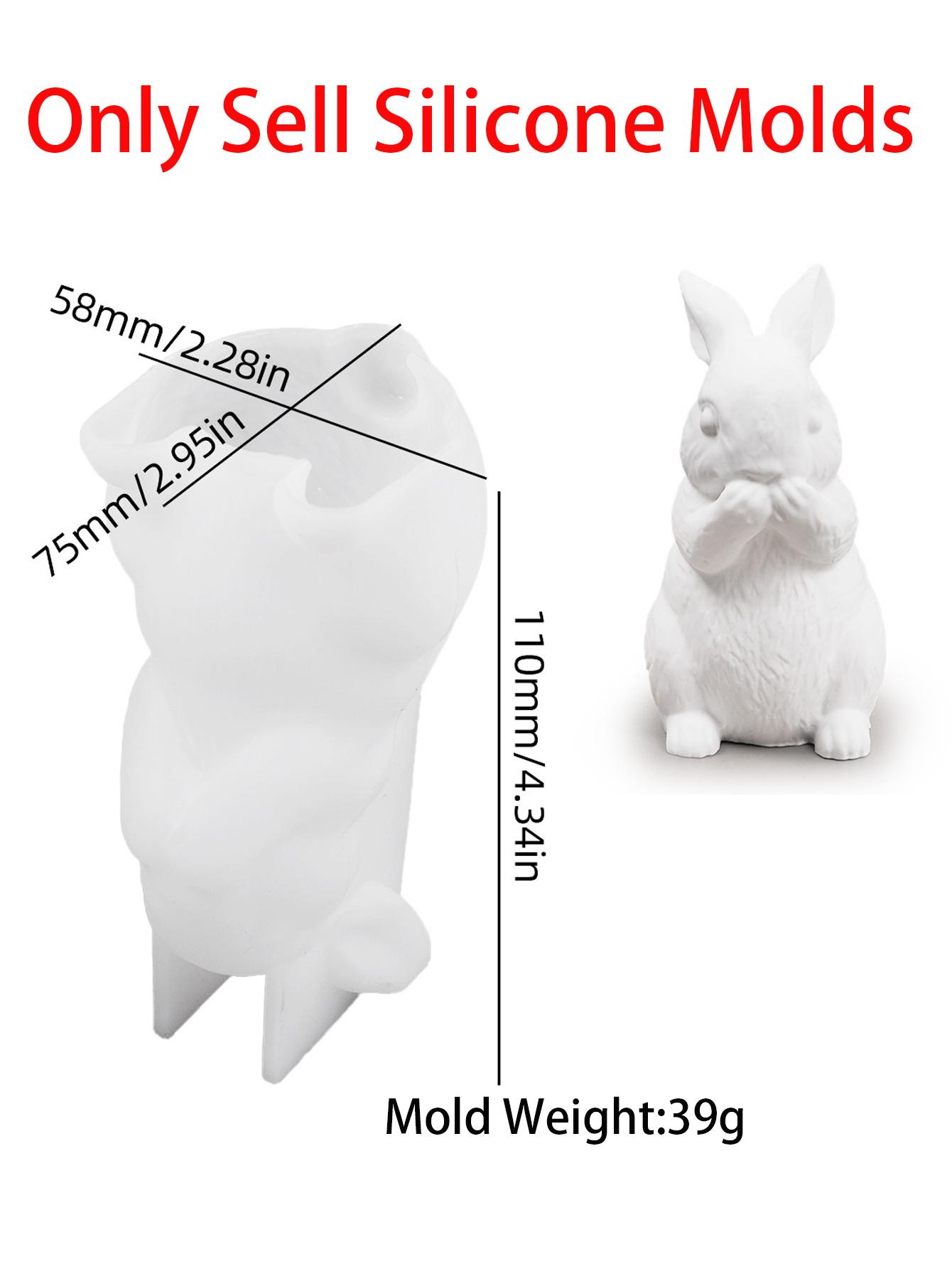3D Сидящий Кролик Силиконовая Форма для Свечей DIY Пасхальный Кролик Украшение Гипсовые Бетонные Формы Ароматизированное Мыло Смола Изготовление Поделок Домашний Де