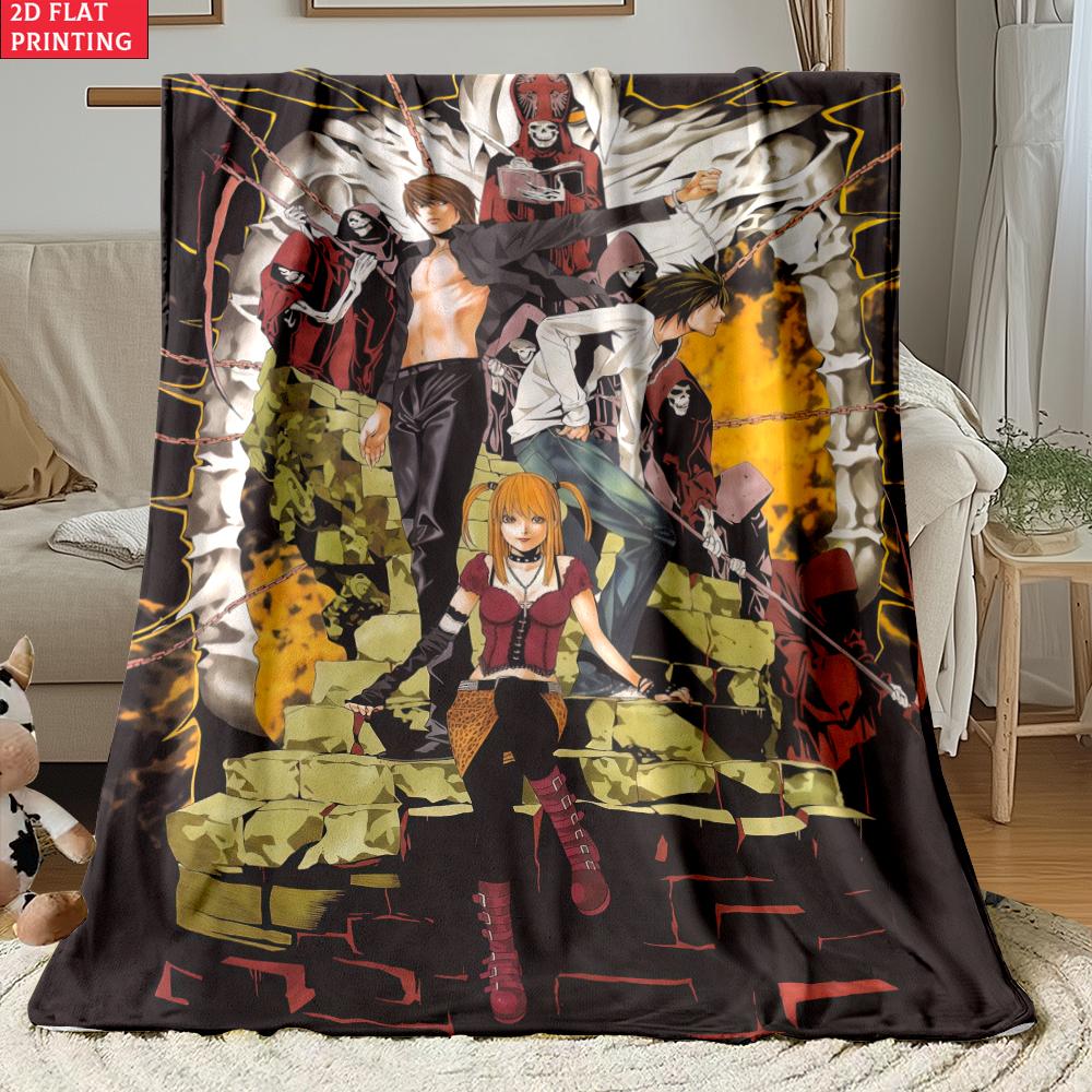 Light Yagami Print Thin Flannel Blanket for Bedrooms,Living Rooms,Sofas Blankets,Lunch Breaks,blankets Fluffy Blanket