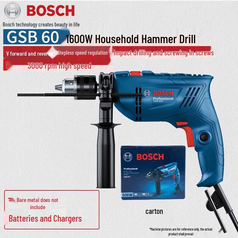 Bosch GSB 600 Impact Drill CN plug (adapter included)