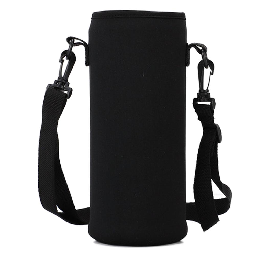 610-1500 ML Water Bottle Cover Bag Pouch Strap Neoprene Water Pouch Holder Shoulder Strap Black Bottle Carrier Insulated Bag