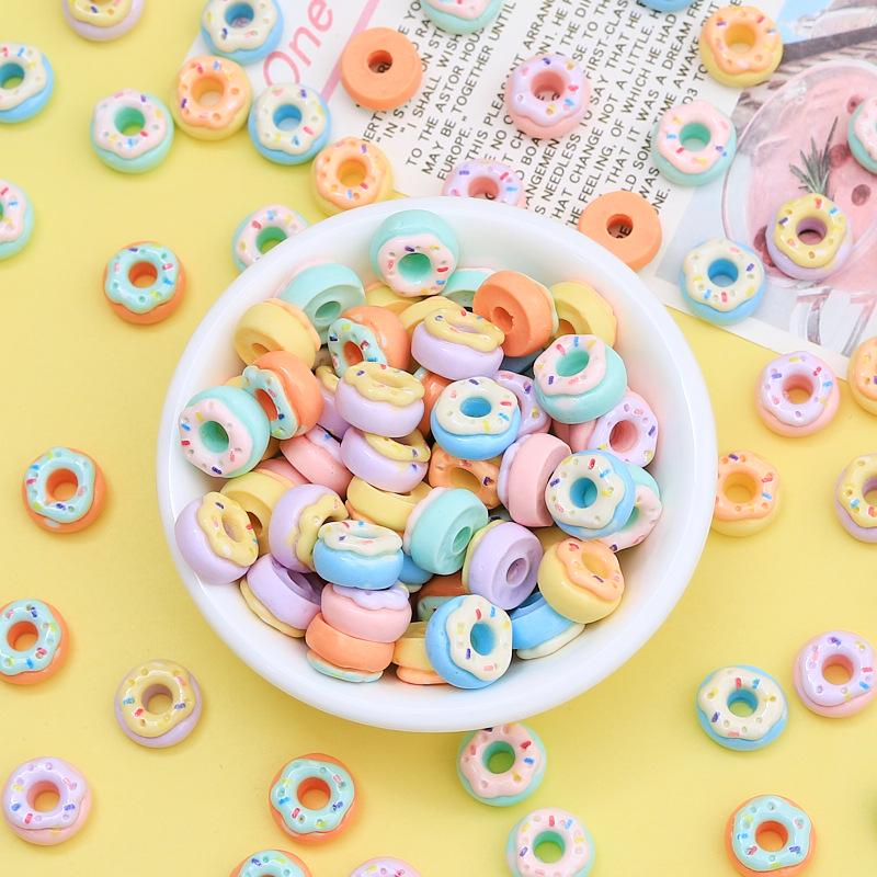 Mini Donut Ice Cream Cartoon Handmade DIY Ornament Accessories Cream Glue Resin Hair Clip Materials