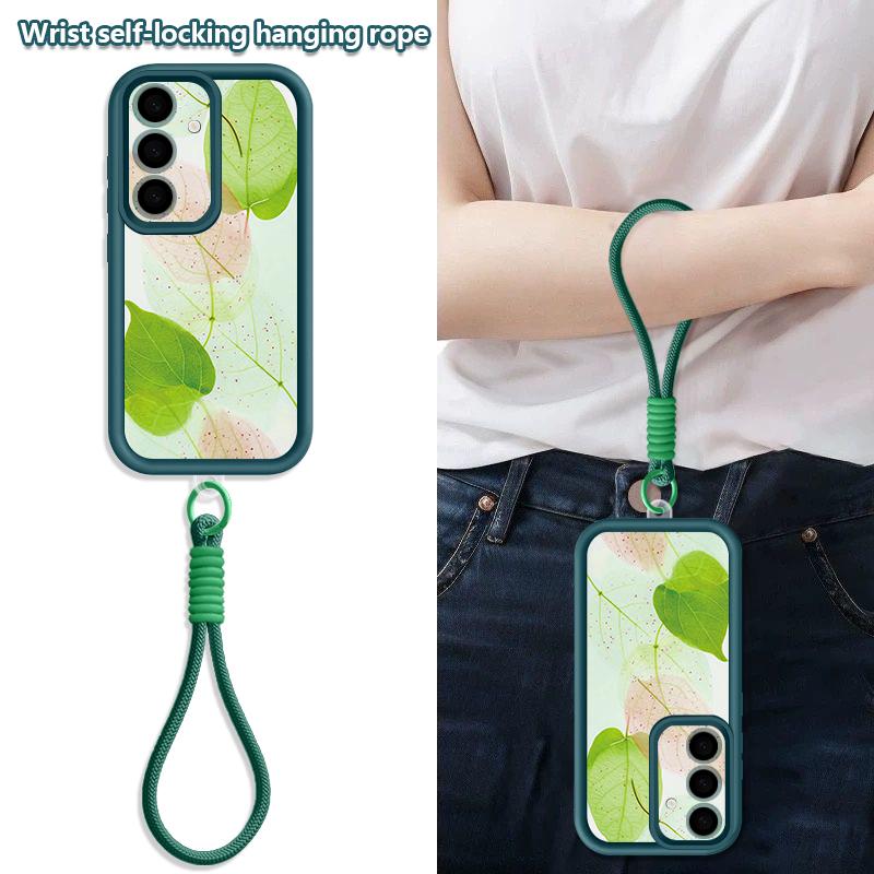 INS Watercolor Floral Hand Strap Case For Samsung S26 S25 Ultra S24 FE S23 Plus S22 S21 A15 A16 A17 A35 A36 A37 A54 A55 A56 A57 5G Bumper Cover