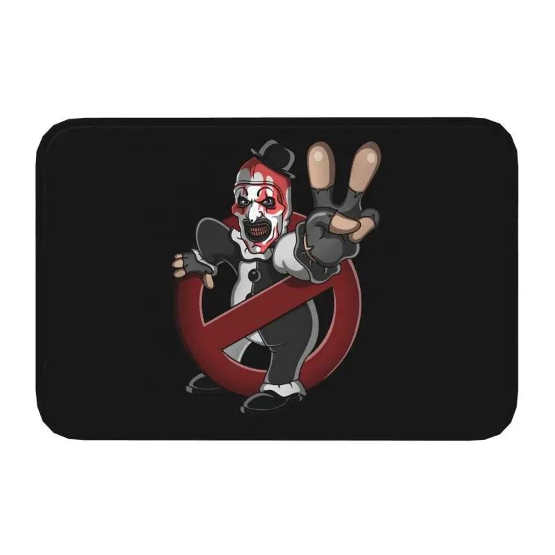 Horror Halloween Movie Terrifier Clown Front Door Mat Anti-Slip Indoor Absorbent Doormat Kitchen Balcony Entrance Rug Carpet