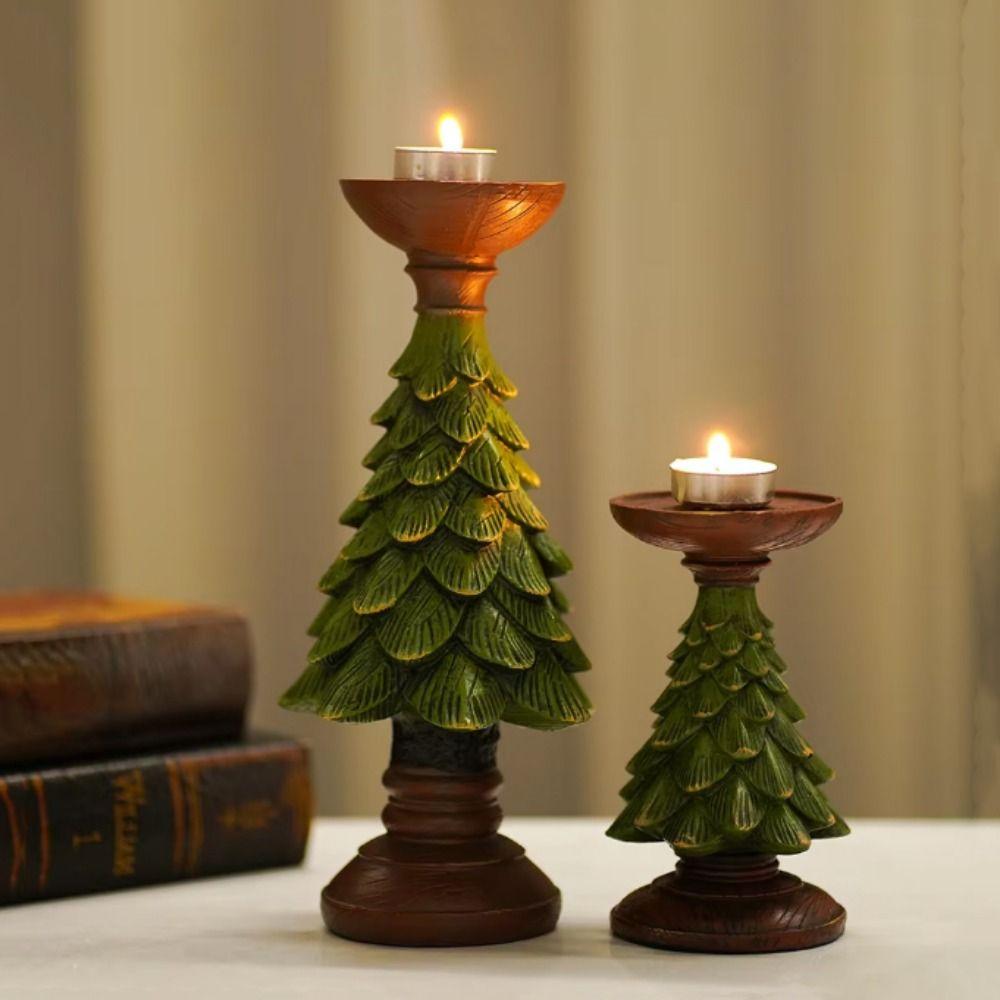 Vintage Candle Holder Resin Candlestick Stand Ins Style Candle Stand Ornament  New Year