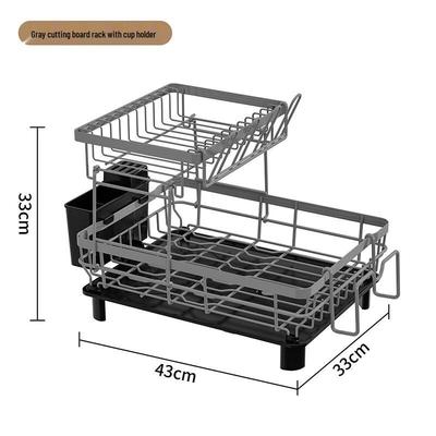 Multi-functional Kitchen Dish Drying and Storage Rack
