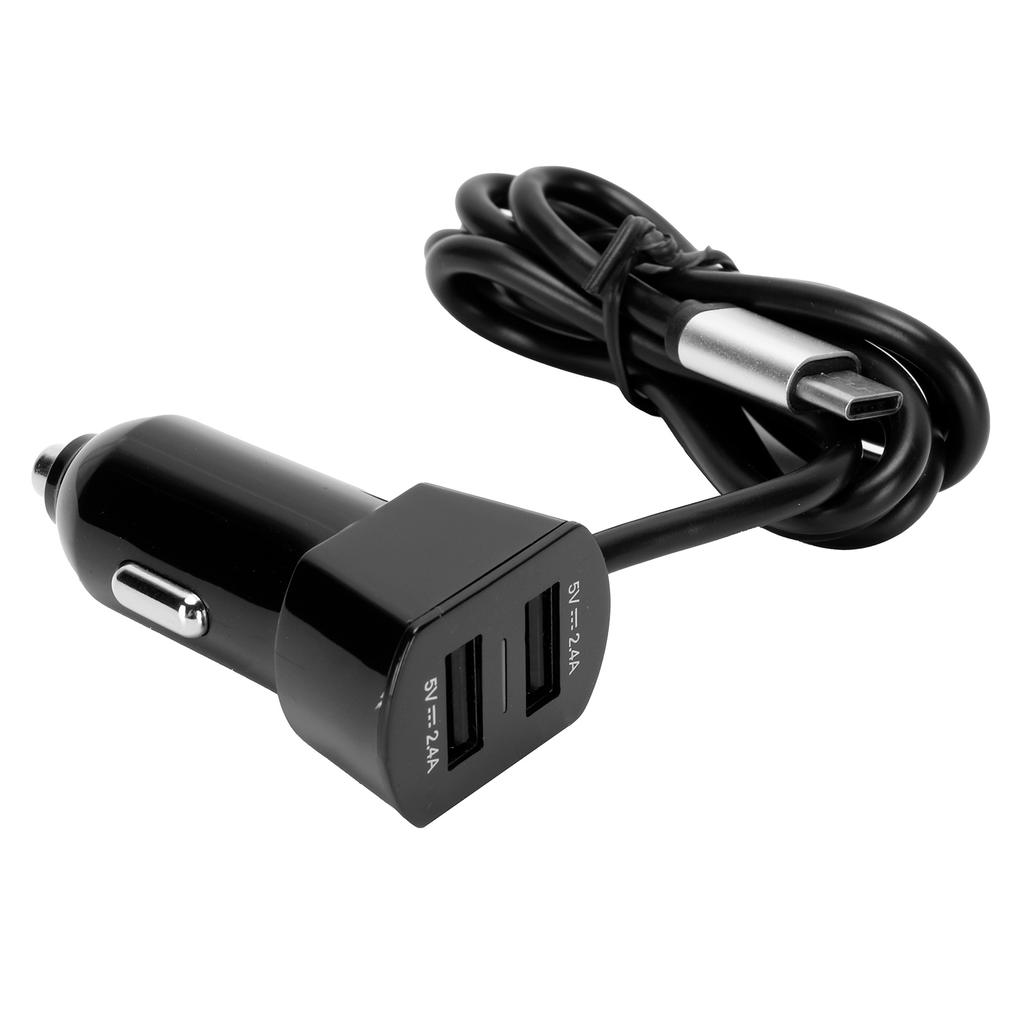 Dual Port Mini 4.8A+1A USB High Current Mobile Phone Charging Car Charger with USB Cable