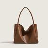Women's Bag, Maillard Large Capacity Tote Bag, Simple and Casual Texture Soft Leather Commuting Bag, Fashionable Single Shoulder Bag
