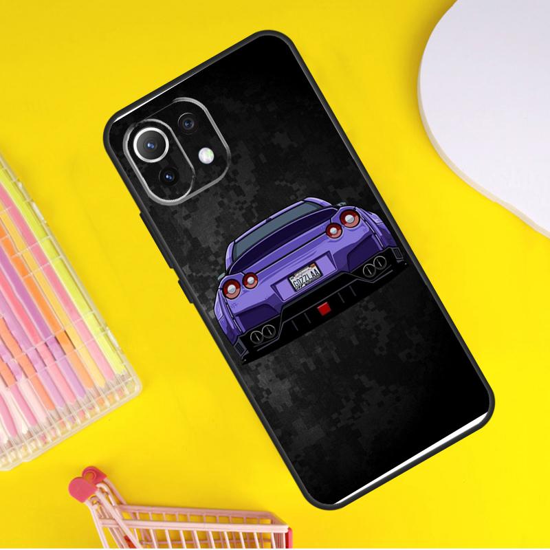JDM COOL Car Cartoon Cover For Xiaomi 14 Ultra 13 11T 12T 13T 14T Pro POCO X7 X6 Pro X3 X5 F3 F5 M6 F6 Pro Case