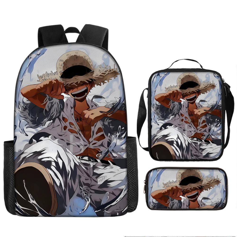 ONE PIECE Schoolbag Luffy Large-capacity Junior High School Students, Primary School Students, Grades 3 To 6, Junior High School Boys Backpack Set