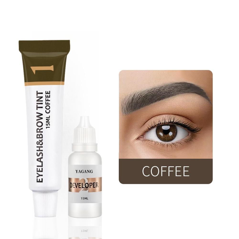 3-color Eyebrow Tinting Kit Available In Black, Brown, and Coffee. Waterproof, Quick-drying, and Long-lasting Makeup Eyebrow Tint