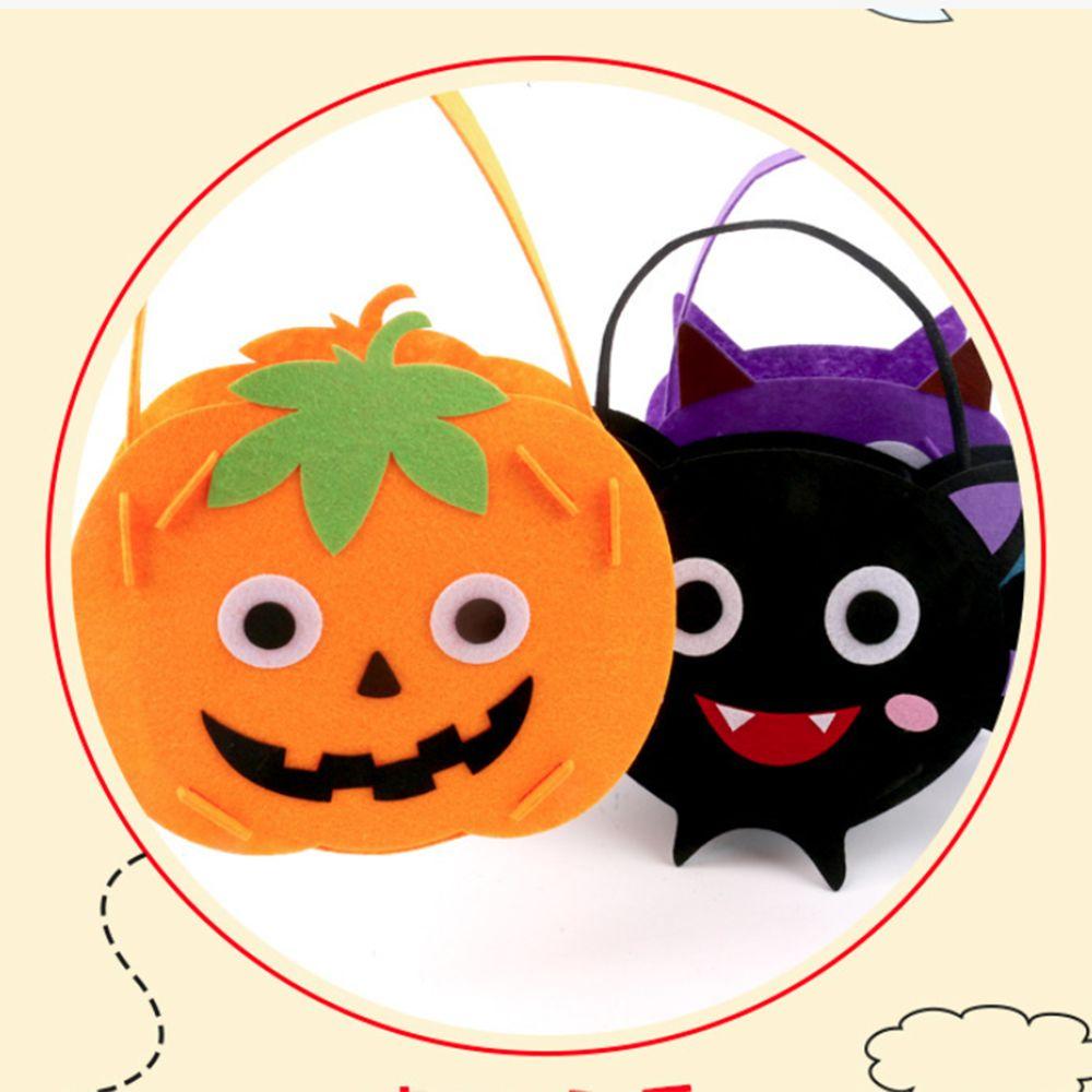 Cartoon Trick Or Treat Ornament Halloween Decoration Storage Bucket Halloween Candy Bag Gift Basket