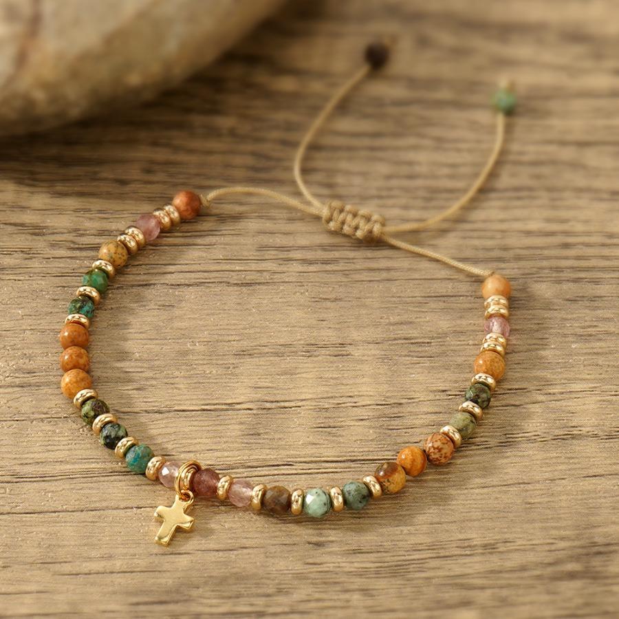 Boho Vintage Beaded Bracelet | Natural Stones for Daily Wear, Parties, and Gifts for Family, Mother, Friends, Girlfriend