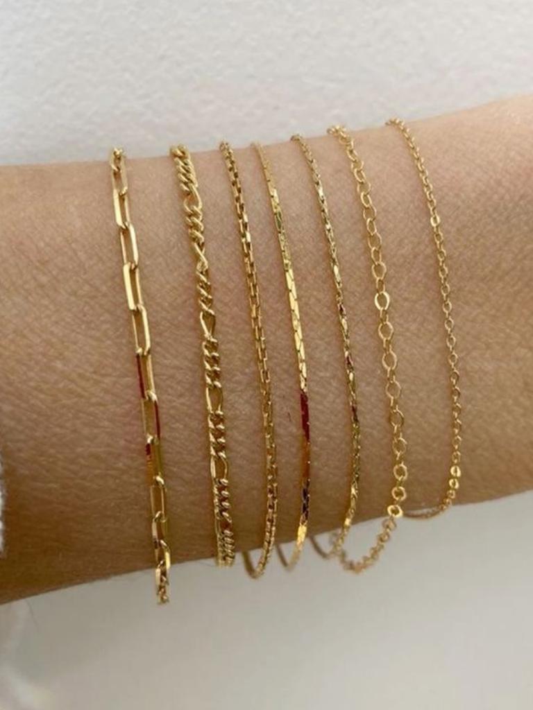 5PCS/7PCS Fashion Stainless Steel Love Bead Chain Bracelet Set Commuter Elegant Leisure Accessories Neutral Stackable