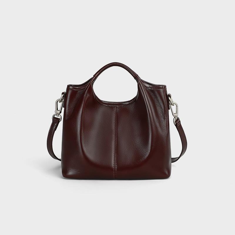 Bucket bag women's new autumn and winter retro portable high-end leather women's bag single shoulder messenger bag luggage