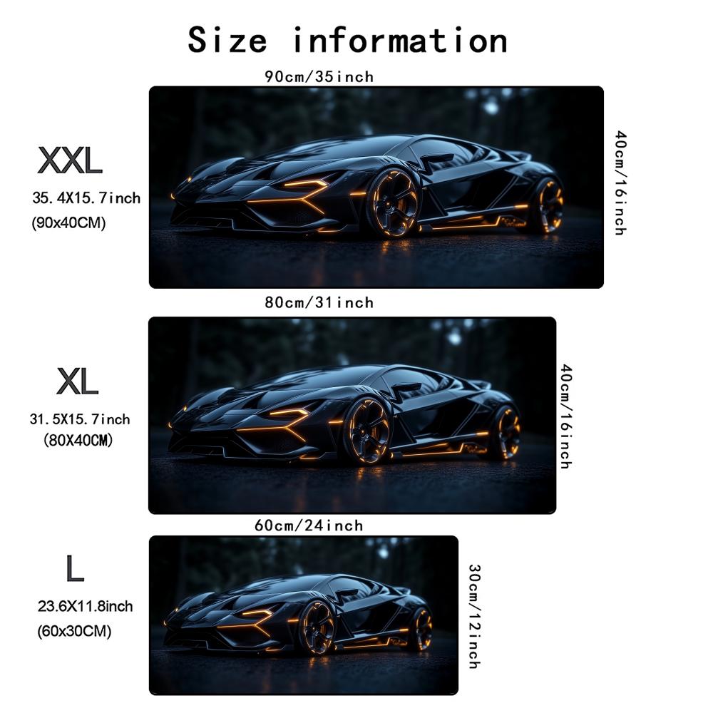 Cool Sports Car Mouse Pad Large Computer Office Game Table Mat XXL Rubber Anti-slip Stitched Keyboard Mats Gaming Long Desk Pads