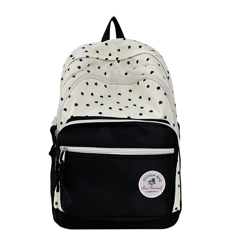 Elementary School Students Versatile Schoolbag Ins Niche High Value Fresh Polka Dot Backpack Korean Version Cute Sweet Wind Backpack