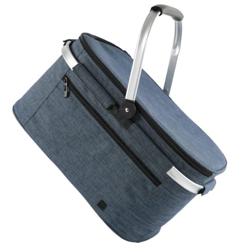 32L Large Capacity Foldable Picnic Basket with Cooler and Insulated Capacity, Aluminum Frame, Heavy-Duty Design, Waterproof, Lightweight, and Perfect