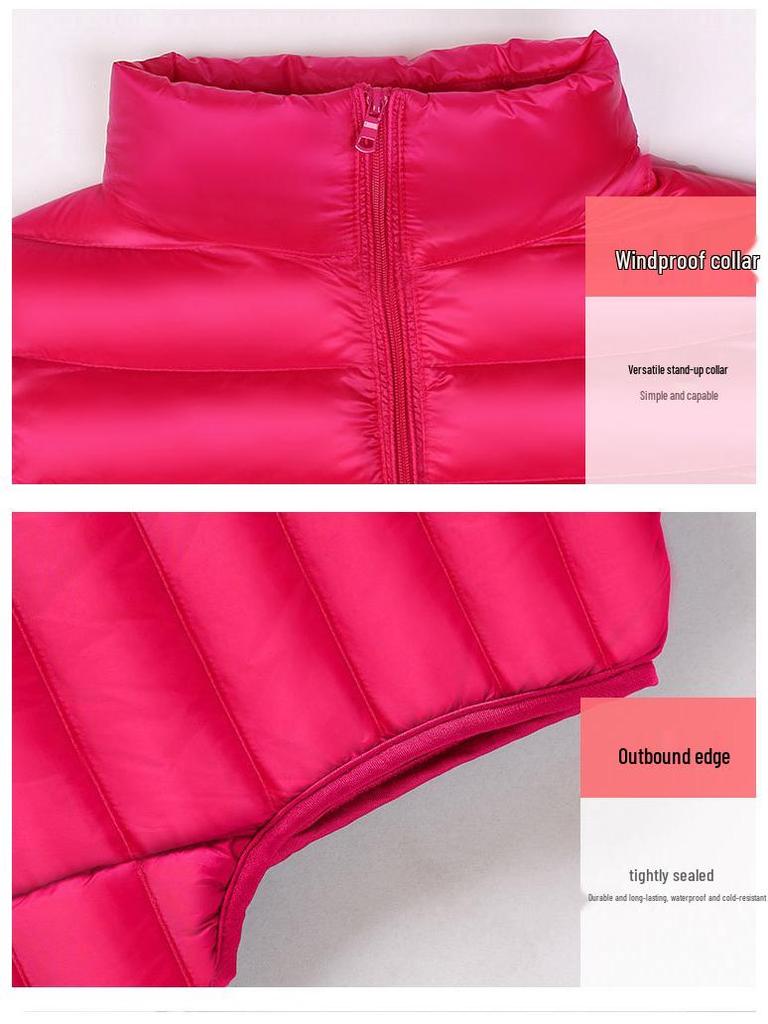 New Lightweight Slim Fit Down Vest for Women - Plus Sizes Available