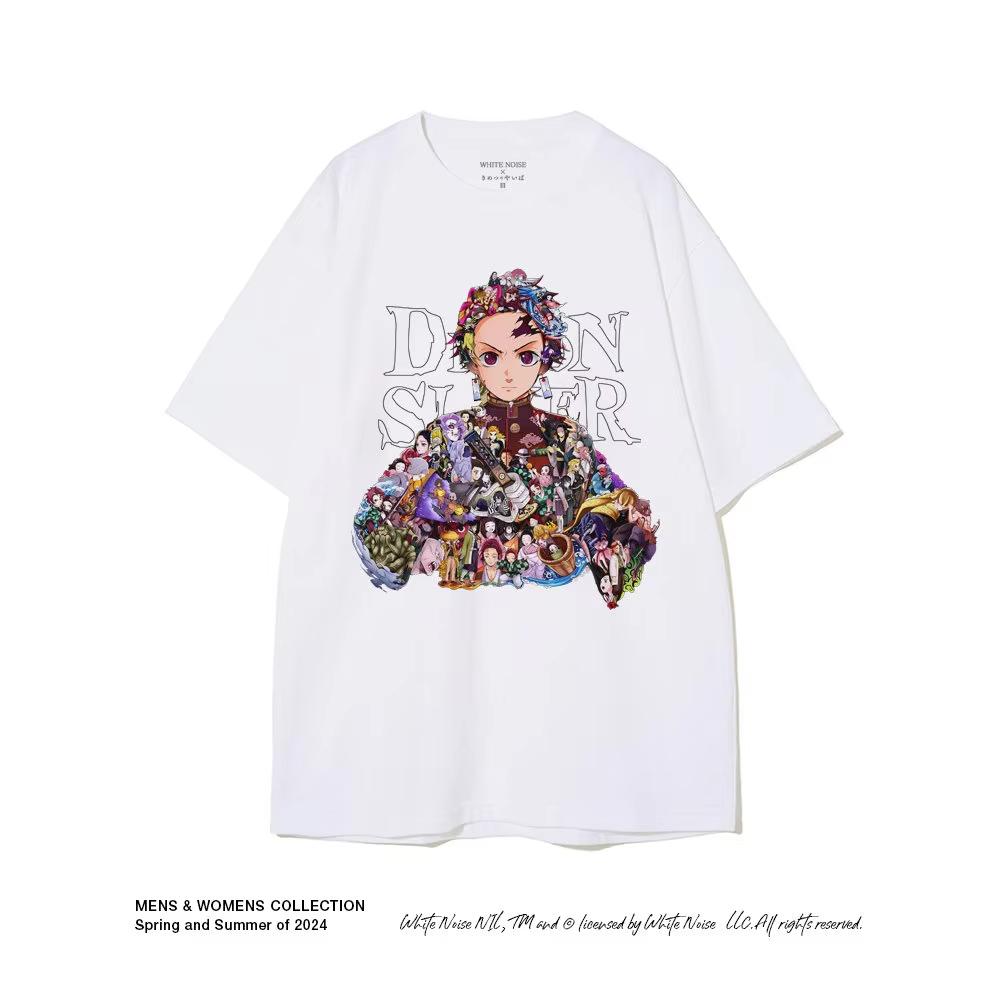 

Demon Annihilation Blade Charcoal TreatUnisext Lang You Bean Inflammation Column Printed Short Sleeved Unisexs and Womens Tshirts 4XL
