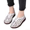Summer Breathable Hollow Round Toe Soft Soled Women's Flat Shoes Comfortable for Outdoor Walks Fashion One Foot On Mom's Shoes