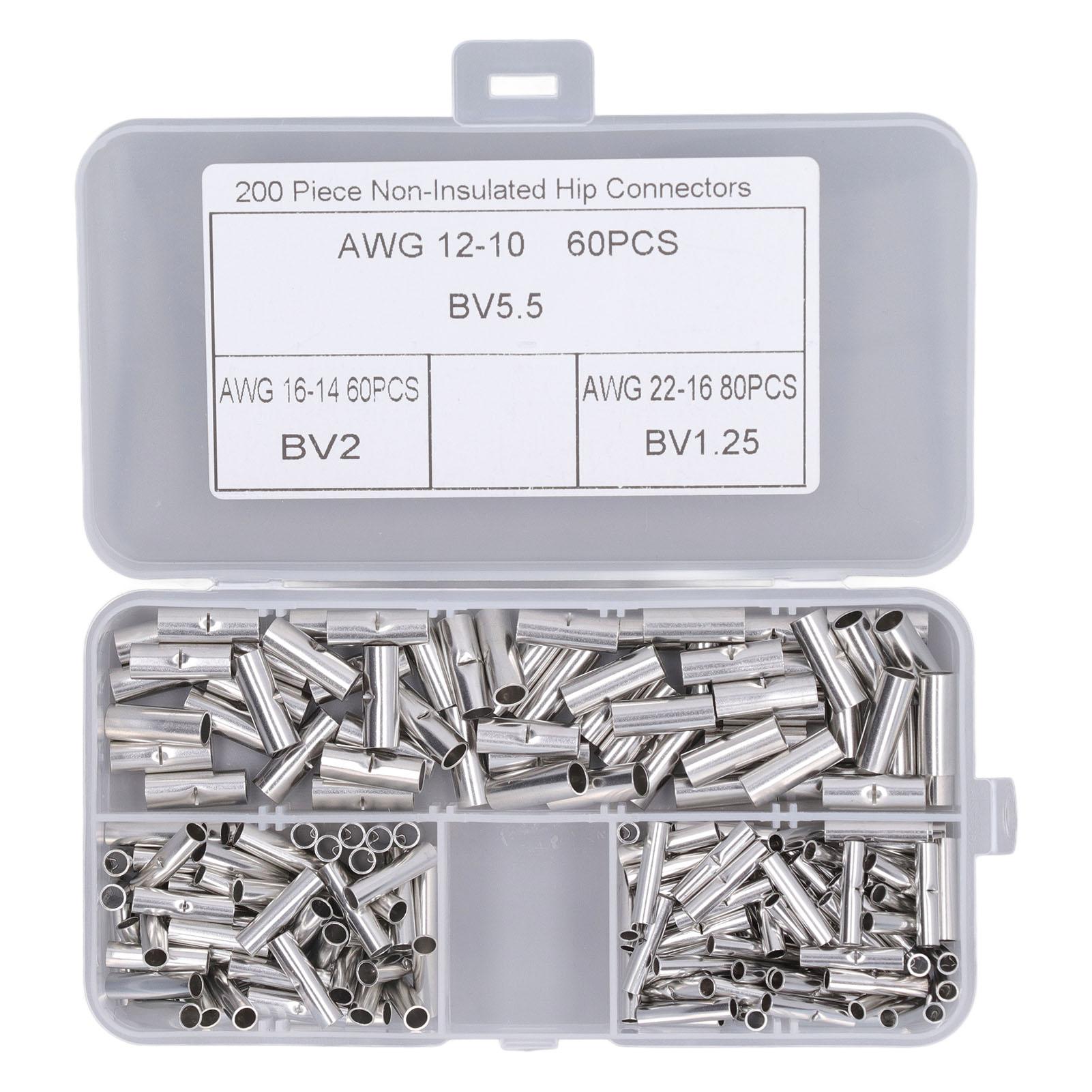 

200Pcs Wire Ferrule Copper Male Female Crimp Terminal Connector for Machine Equipment