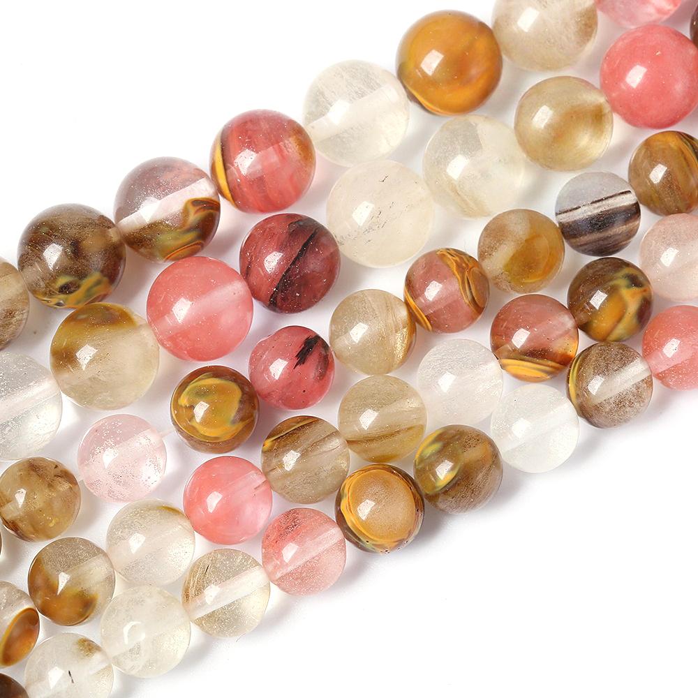 

Натуральный камень Кора арбуза 4/6/8/10/12 мм Кристальные бусины 15-дюймовая нить Гладкие свободные разделительные бусины для изготовления ювелирных изделий DIY браслеты Аксессуары Dia 4mm