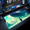 AI art painting Mouse Pad RGB Gaming Mousepad Big LED Pad PC Desk Mat Luminous Mouse Pad Large Keyboard Mats Table Rug With
