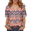 Women's Fashionable Casual Everyday Versatile Floral Print Slim-Fit Summer Short-Sleeve Top