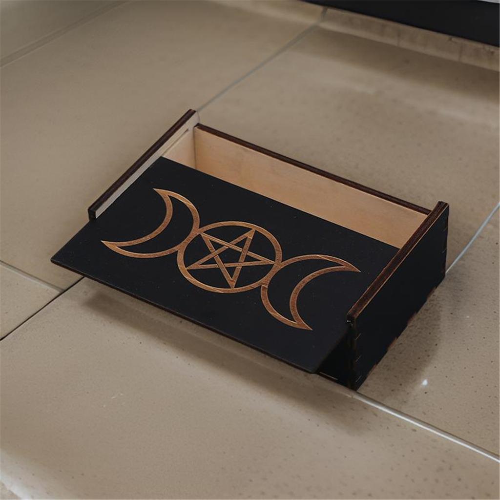 Wood Game Cards Box Playings Tarots Container Storage Case Packing Poker Box Playings Cards Box Empty Card Storage Case
