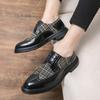 British Style Fashion Mix Color Men Brogue Shoes Casual Pointed Leather Shoes Men Low-Heel Formal Shoes Men Zapatos Cuero Hombre