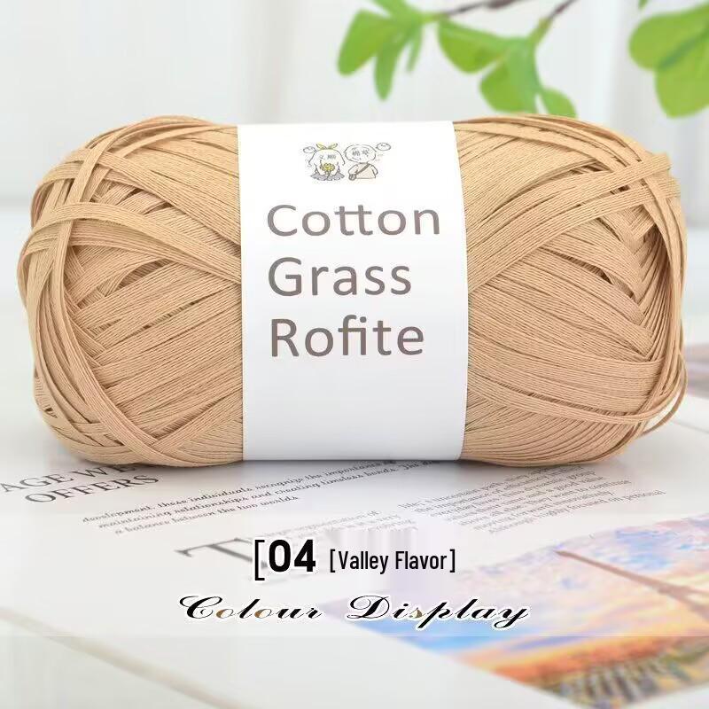 Handmade Cotton and Raffia DIY Yarn Pack for Weaving Bags & Hats