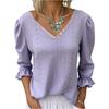 Top casual alla moda da donna tinta unita