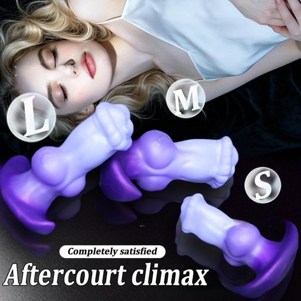 Large Head Liquid Silicone Anal Plug - Realistic Dildo Butt Plug for Men Women, Gradual Stretching Adult Sex Toy