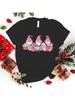Christmas Gnome Letter Printed T-Shirts Fashion Harajuku Unisex Tee Shirt Unisex Casual Short Sleeve Round Neck Tops T-Shirts