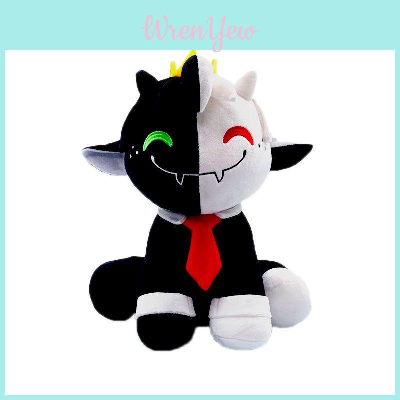 Charming New Ranboo Sit Cute Plush Toy Black And White Sheep Doll For Home Decor