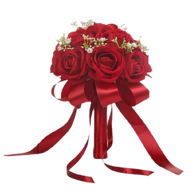 Wedding Bouquet Silk Rose Bridal Bridesmaid Hand Bouquet Combo Wedding Flower