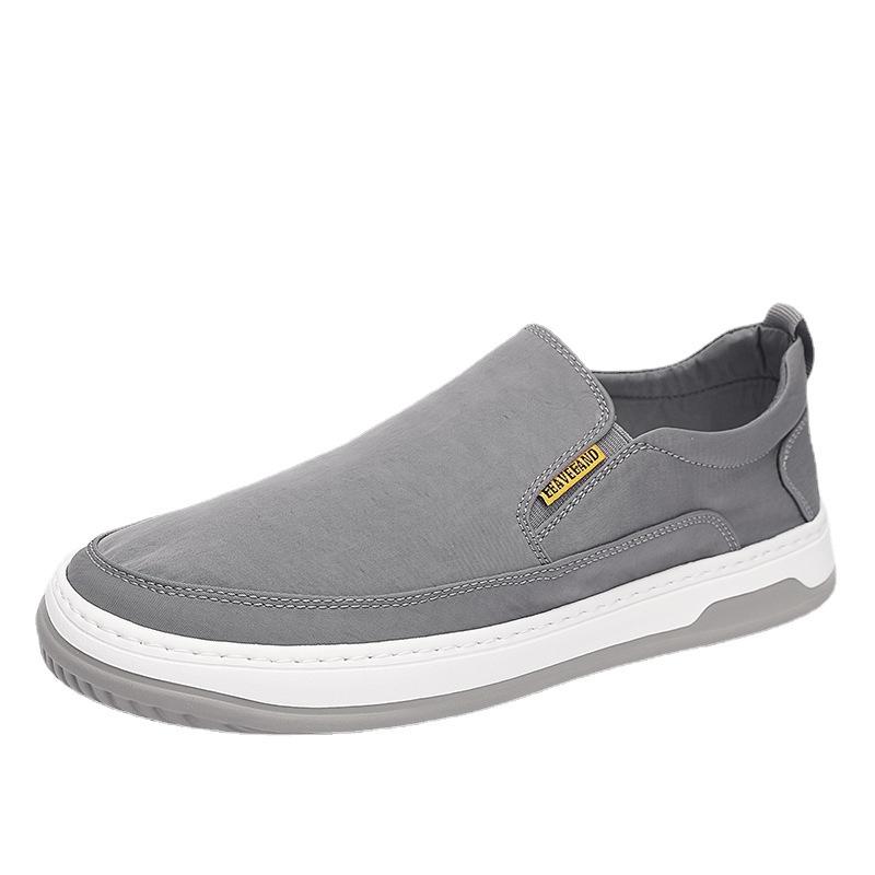 Old Beijing Cloth Shoes Men's Spring and Autumn 2025 New Summer Breathable Casual Canvas Board Shoes One Pedal Lazy Tide Shoes