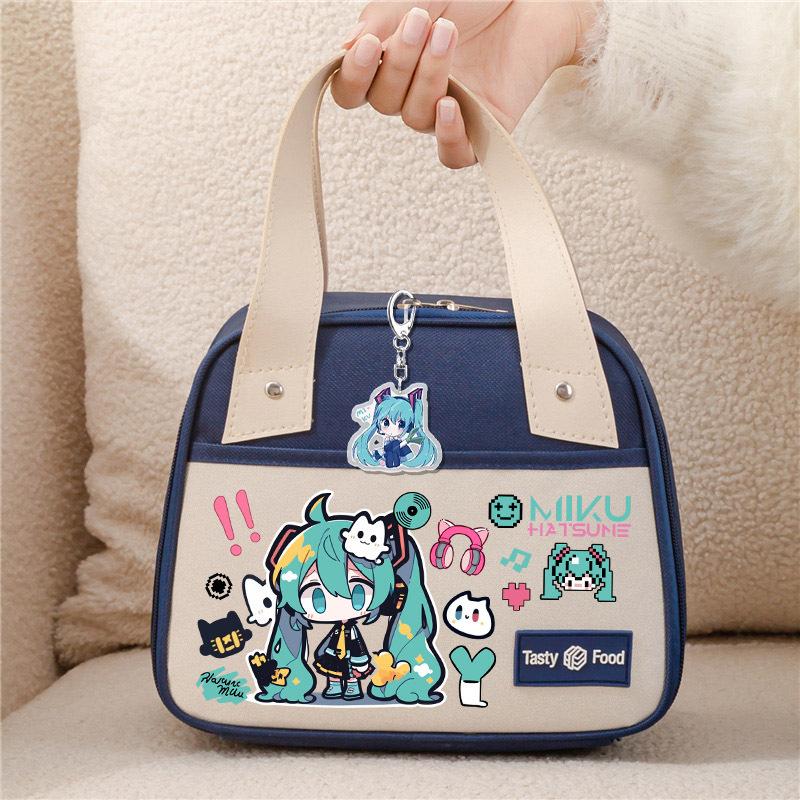 Hatsune Miku Süße Cartoon Isolierte Lunchtasche Große Kapazität Handtasche Thermisch Süße Cartoon Tragbare Tasche Schülerschenke