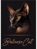 Cats Breeds Balinese Chausie Cheetoh Cat Portrait Poster Canvas Painting Abstract Animal Pet Wall Picture Living Room Home Decor