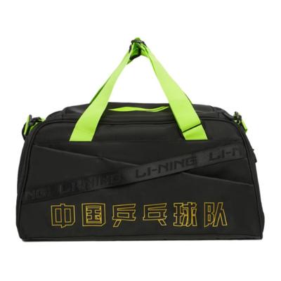 Li Ning Serie Ping Pong Sport Tempo Libero Cerniera Nylon Borsa da Viaggio Unisex Borse Nero ABLU011-2