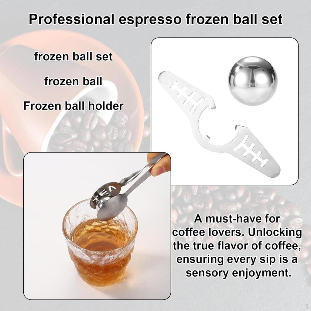 Espresso Chilling Ball Multifunction Portable Cooling Tool with Stand for Tea, Home, Cafe