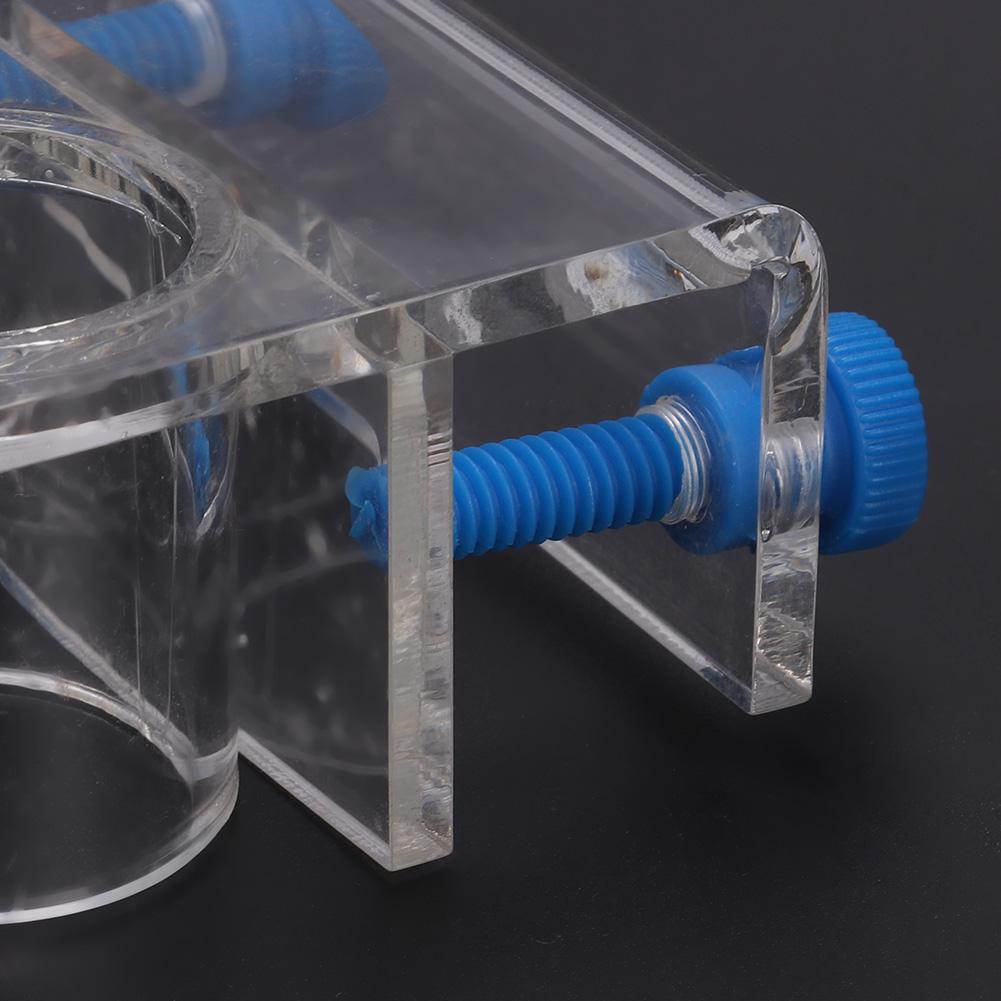 Transparent Acrylic Water Tube Soft Pipe Fixture for Fish Tank Aquarium(double Holes Fixture)
