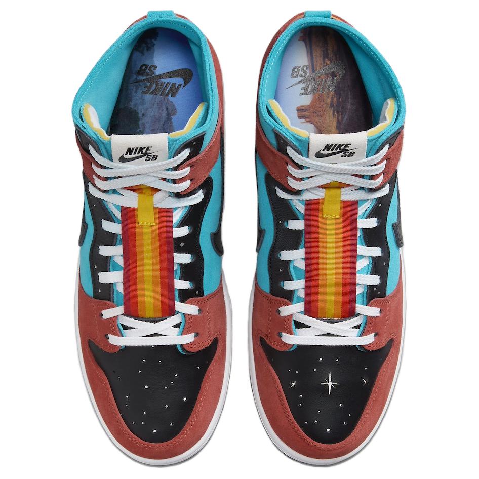 Diorr Greenwood x Nike Dunk High SB Artes Navajo Zapatillas Unisex Multicolor Turquesa-Azul Negro FQ1775-400