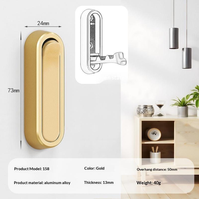Concealed Folding Wall Hooks Heavy Duty Space Saving For Entryway Hanging Keys Bags Towels