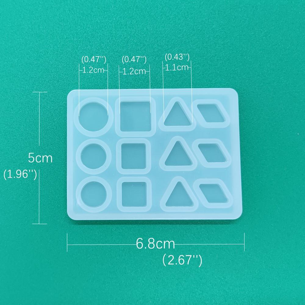 Cute Beads Cube Triangle Silicone Mold For Jewelry Earrings Pendant Making Resin UV Epoxy Resin Molds Crafts DIY Tool